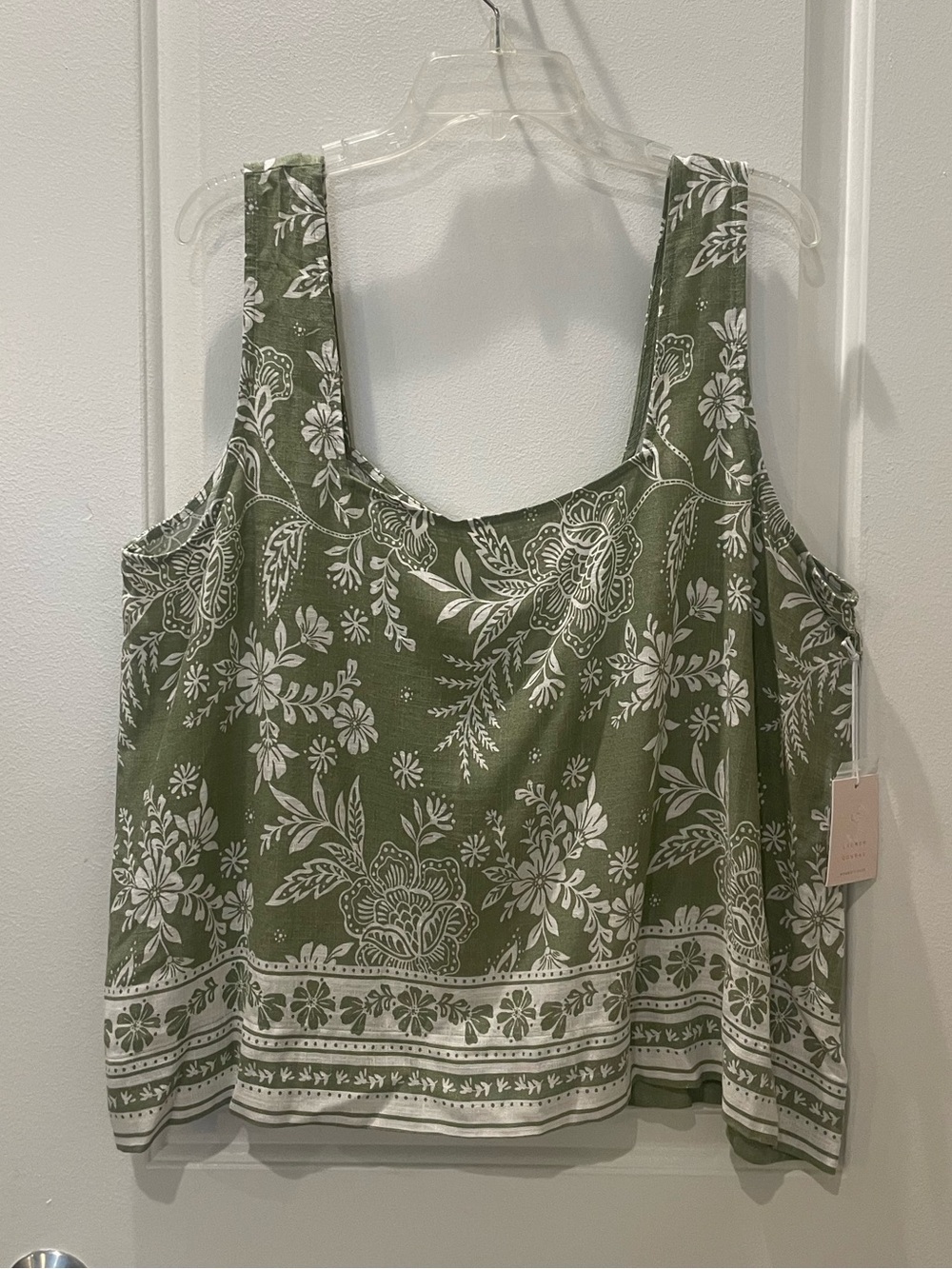 NEW…LC Lauren Conrad Floral Square-Neck Button Back Top - Picture 3 of 4